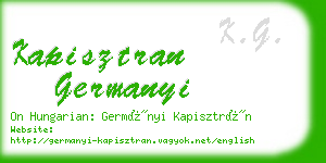 kapisztran germanyi business card